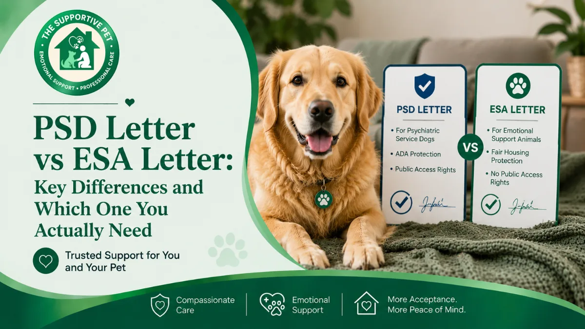 PSD Letter vs ESA Letter: Key Differences and Which One You Actually Need